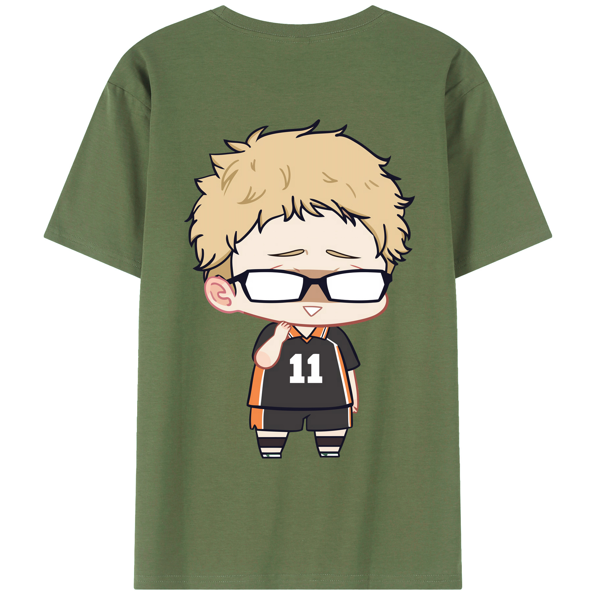 （画像用） ハイキュー!! Haikyu!! 綿100％ メンズ半袖Tシャツ（バックプリント） 通気性